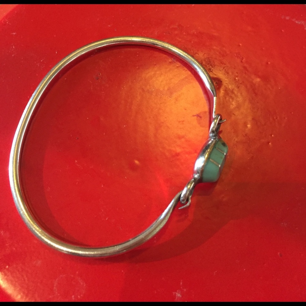 Silver/Turquoise Bangle Bracelet - image 2