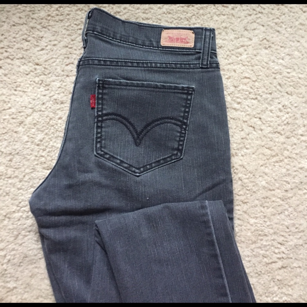 Levi's dark grey skinny jeans
