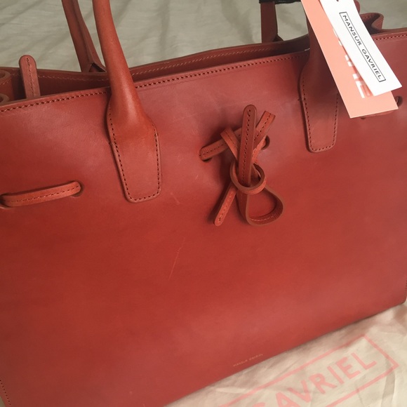 Mansur Gavriel Large Sun Leather Tote Bag - Picture 4 of 8