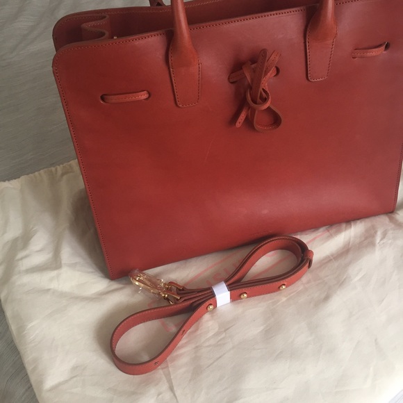 Mansur Gavriel Large Sun Leather Tote Bag - Picture 5 of 8