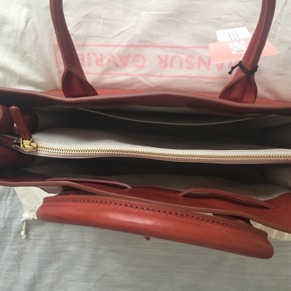 Mansur Gavriel Large Sun Leather Tote Bag - Picture 6 of 8