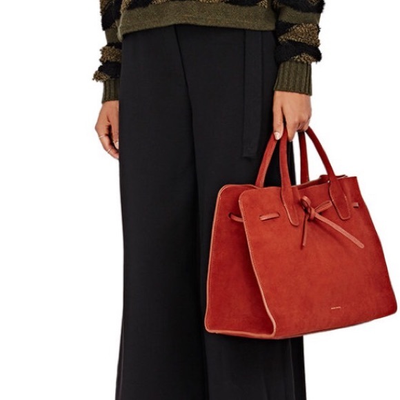 Mansur Gavriel Large Sun Leather Tote Bag - Picture 2 of 8