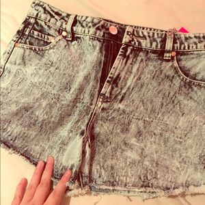 Charlotte Russe ACID WASH SHORTS