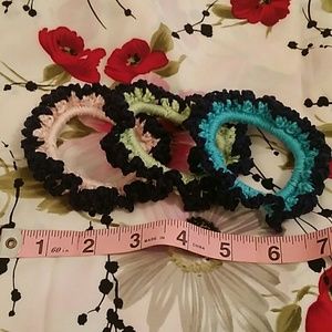 Beautiful Crocheted Cotton Scrunchie Set!!