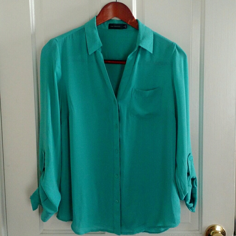 Turquoise The Limited Ashton Blouse