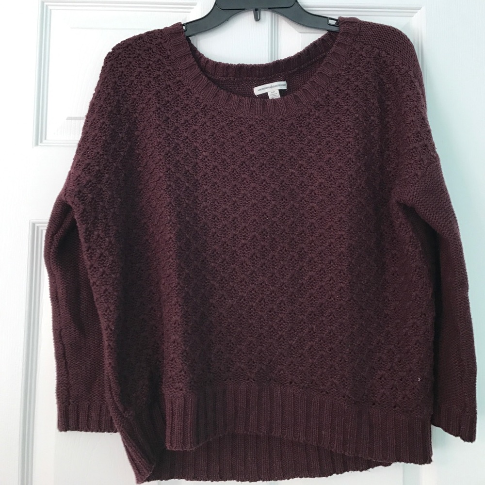 maroon crop knit sweater!