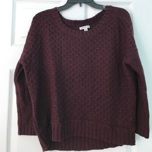maroon crop knit sweater!