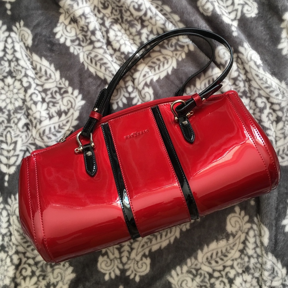 Red Patent Leather Frederic T Handbag