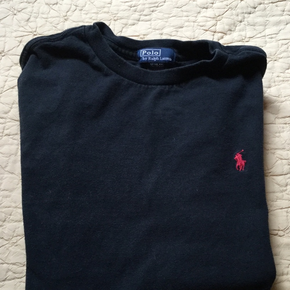 Boys short sleeve black polo t shirt