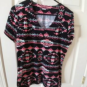 Aztec print super soft Tee