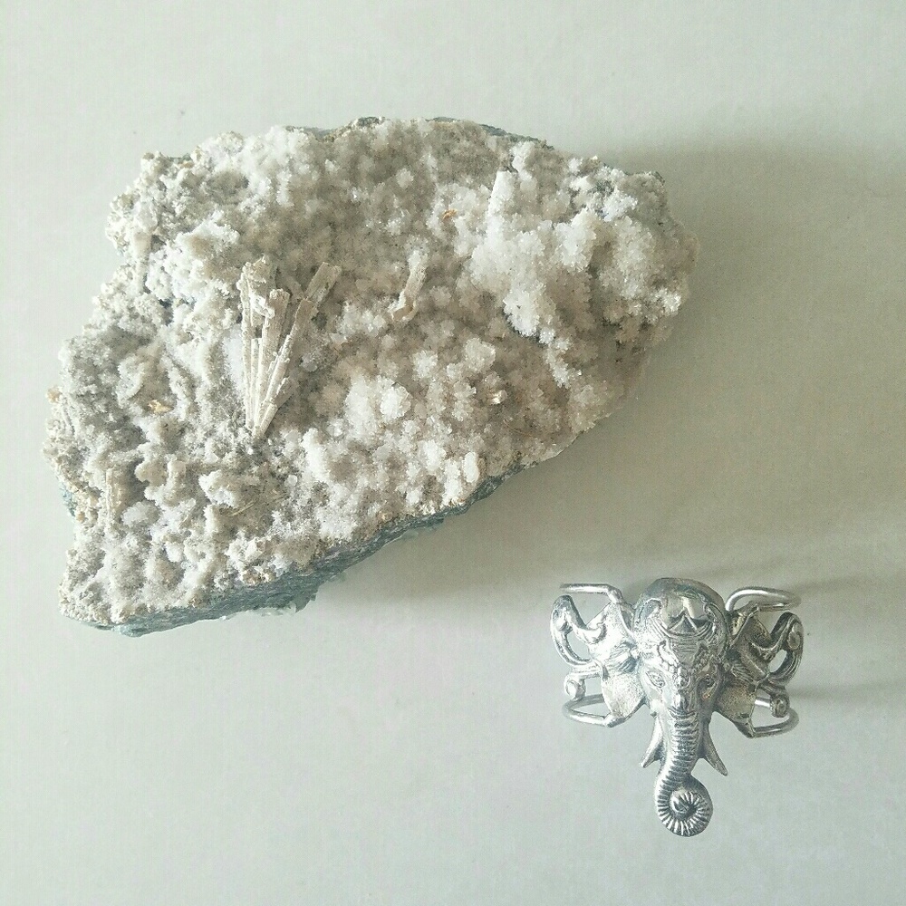 Silver Ganesha Elephant Arm Cuff