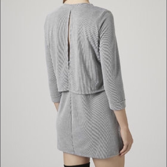 Topshop striped dress with slit back - Picture 2 of 8