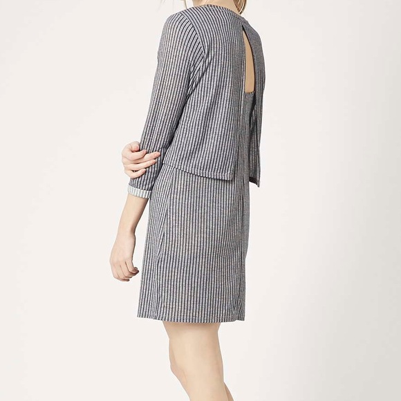 Topshop striped dress with slit back - Picture 8 of 8