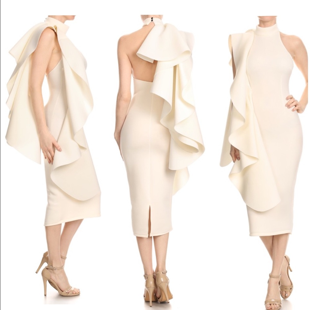 Off/white couture dress/bodycon