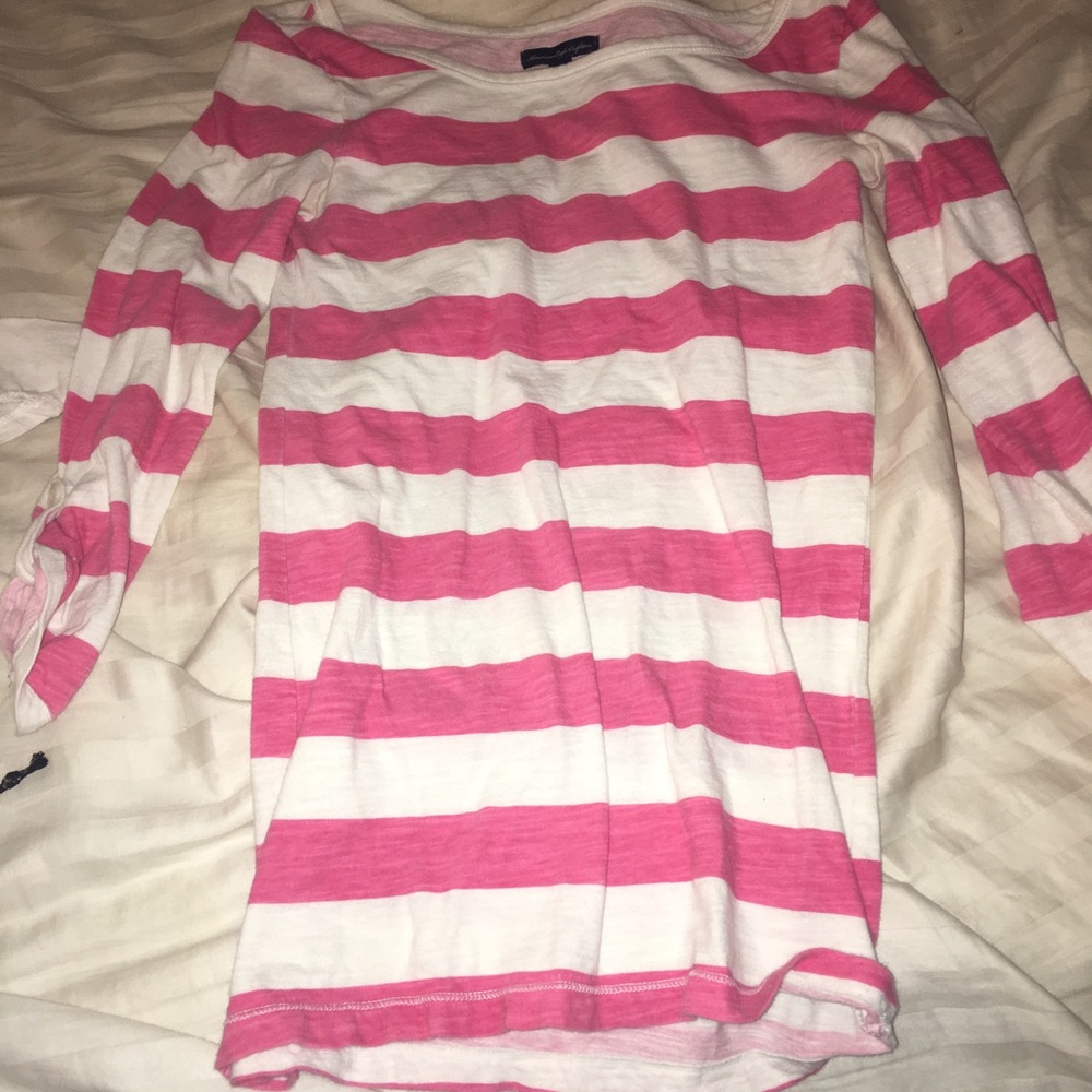 Striped baseball tee shirt