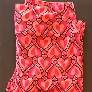 LulaRoe VALENTINE'S HEART LEGGINGS OS