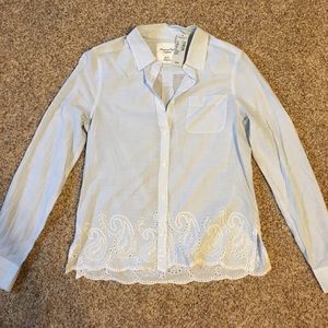 American Eagle Button-Up Collared Shirt, Size XS