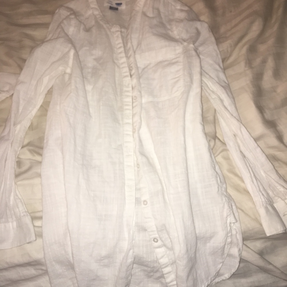 White button down tunic
