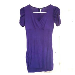 Venus purple ruched sleeve top