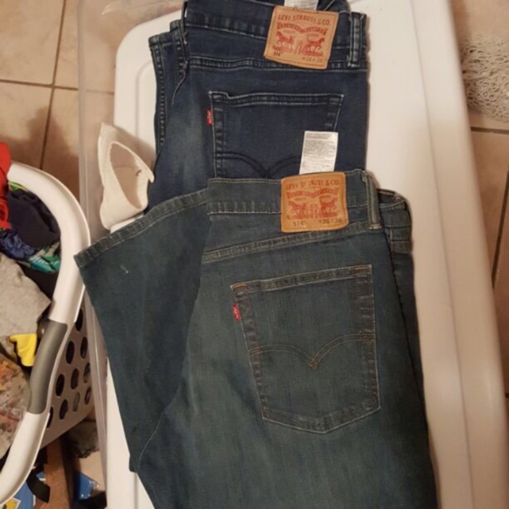 2 pairs of men's Levi's 514 36x36