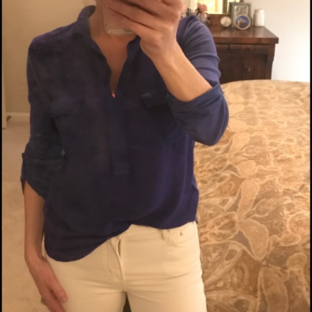 Splendid royal blue blouse. XS