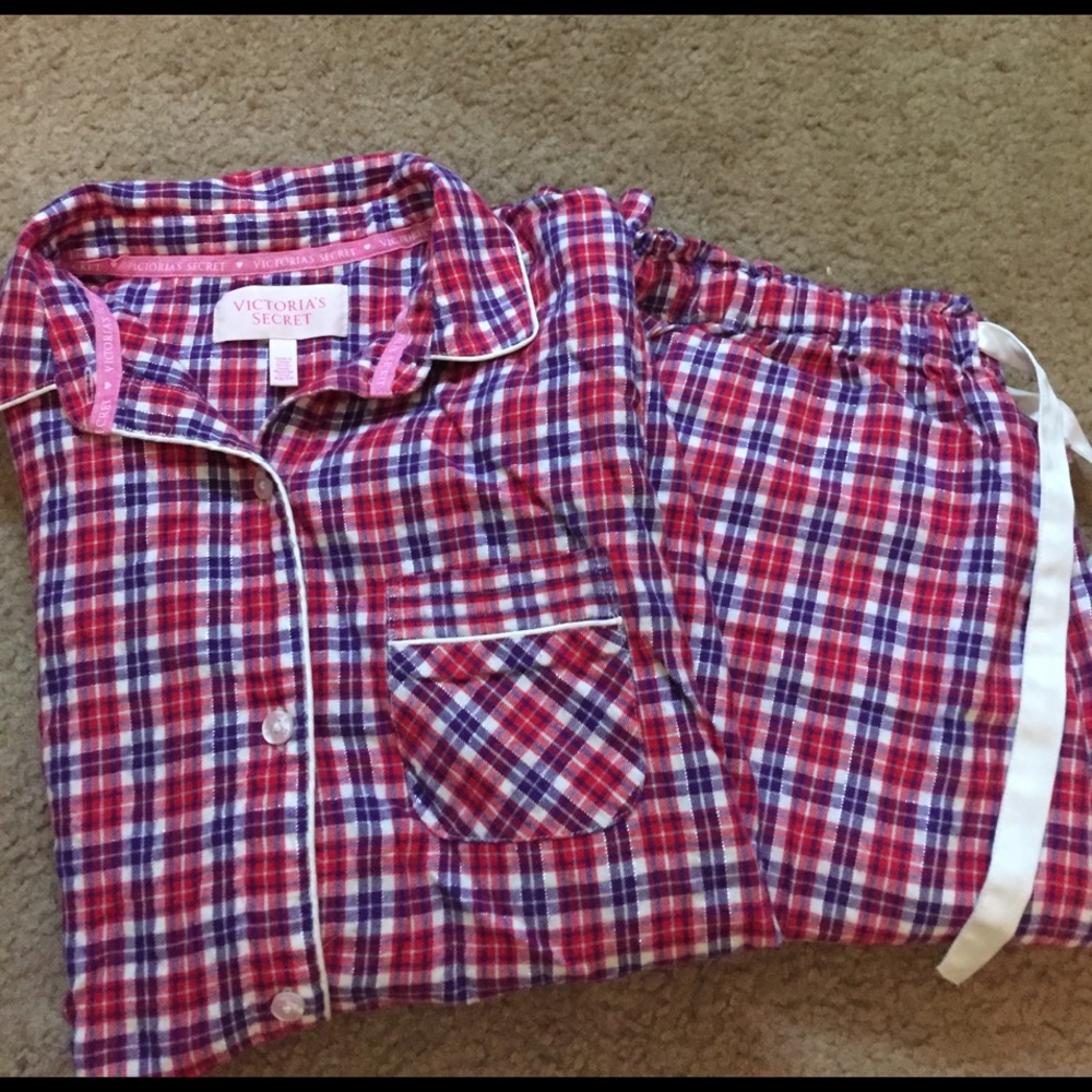 Victoria's Secret red plad pj set