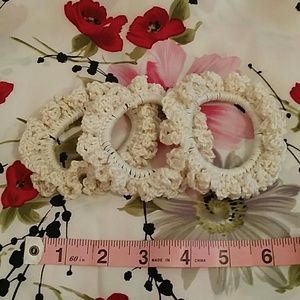 Beautiful Crocheted Cotton Scrunchie Set!!
