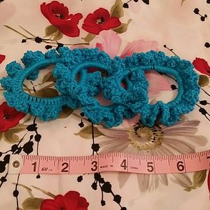 Beautiful Crocheted Cotton Scrunchie Set!!