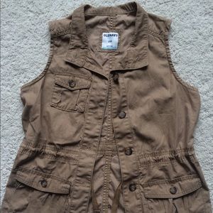 Old Navy dark tan utility vest