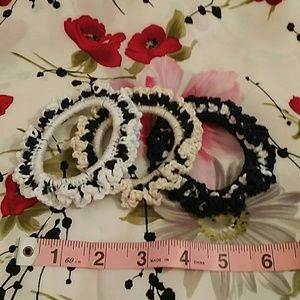 Beautiful Crocheted Cotton Scrunchie Set!!
