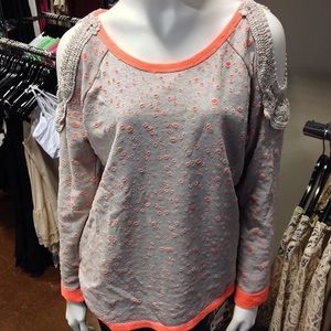 Grey Cold Shoulder Top