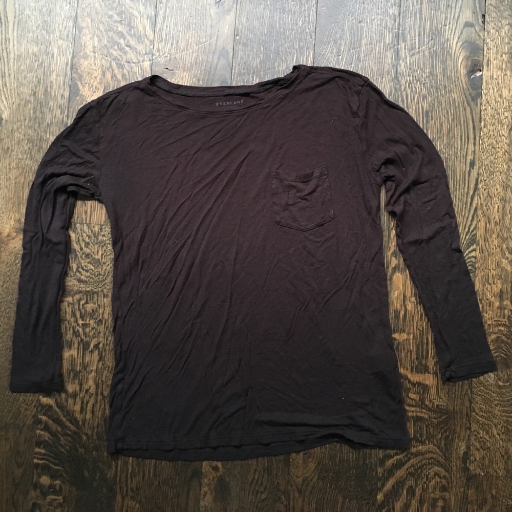 Basic black long sleeve shirt