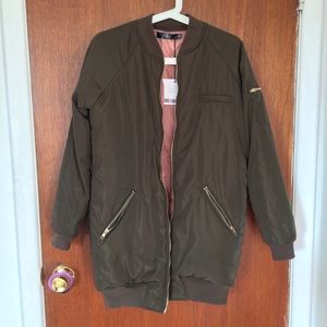 Longline bomber jacket