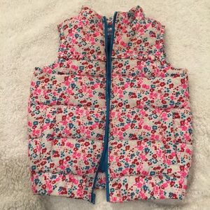 Floral puffy vest