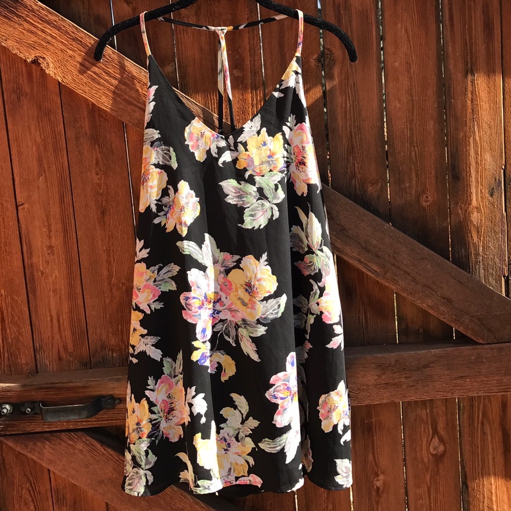 💕bought: SAN LORENZO. black and flower dress💕