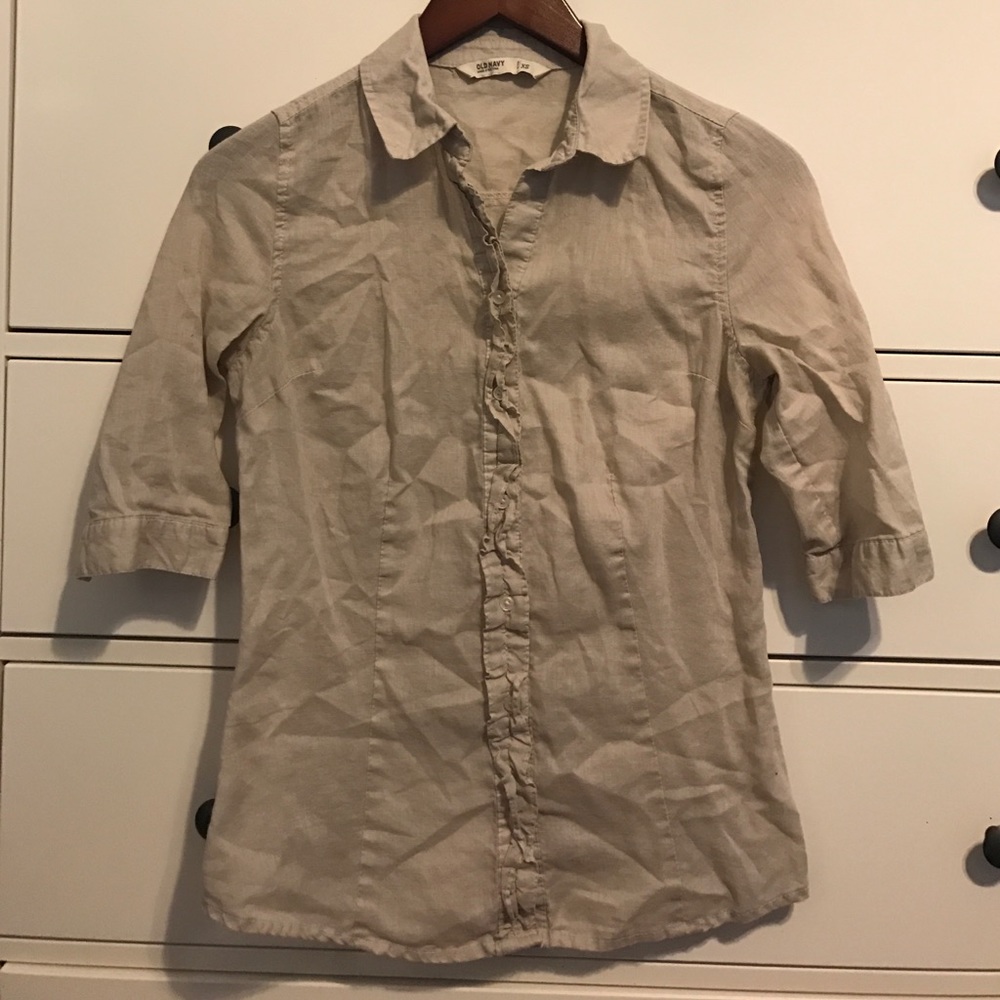Tan Button Down