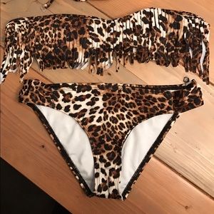 Guess animal print bikini, size medium