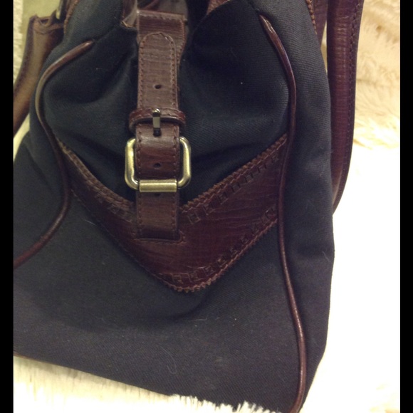 Fendi black and dark brown logo satchel - Picture 7 of 8