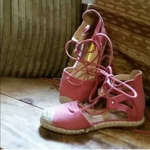 Pink espadrilles never been worn! New without tags