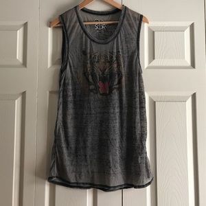 Sheer distressed top