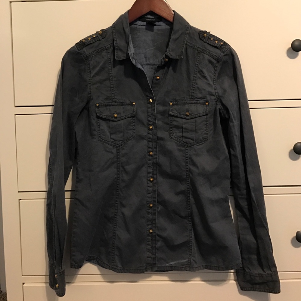 Blue Button Down