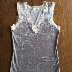 Banana Republic Velvet & Lace Tank Top,Size S