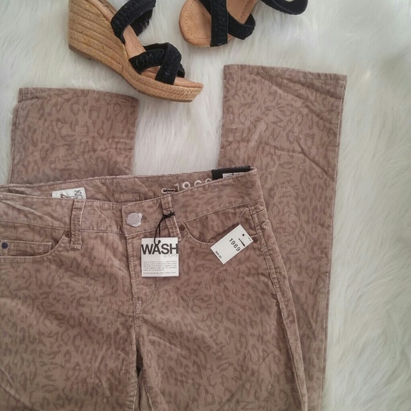 GAP Denim - Gap Leopard Cords Real Straight Jean NWT 25