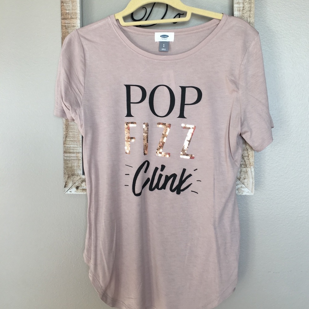 Light pink "Pop Fizz Clink" tee