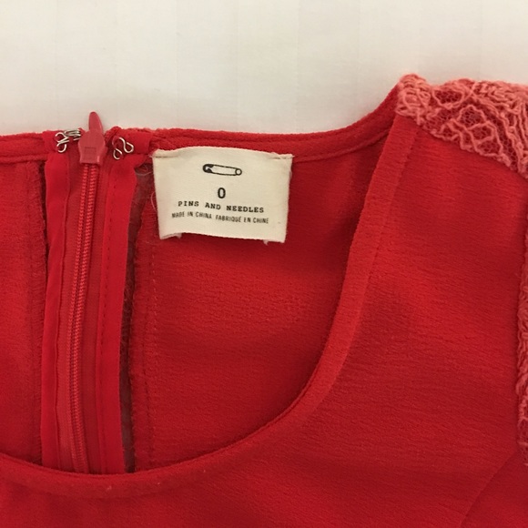 Anthropologie Pins & Needles Red Lace Dress - Picture 4 of 8