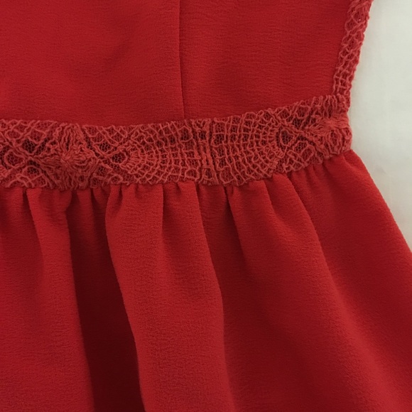 Anthropologie Pins & Needles Red Lace Dress - Picture 6 of 8