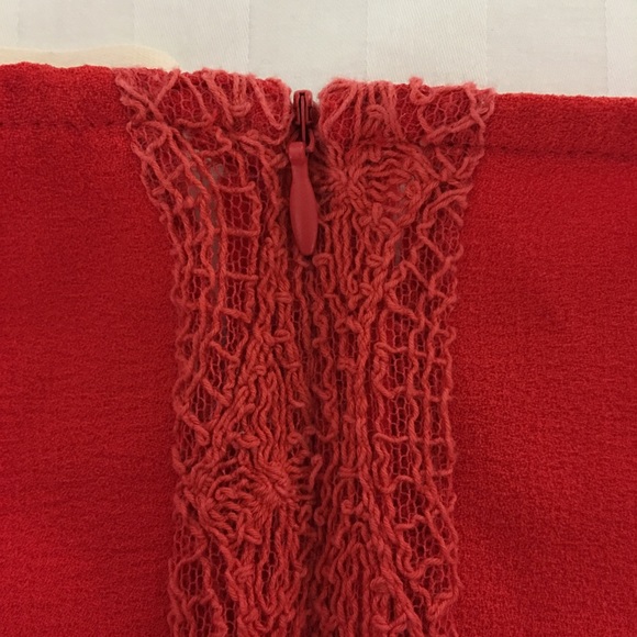 Anthropologie Pins & Needles Red Lace Dress - Picture 7 of 8