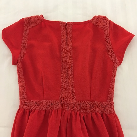 Anthropologie Pins & Needles Red Lace Dress - Picture 8 of 8