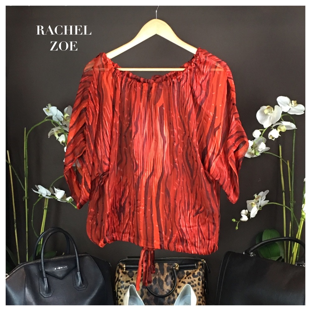NWT RACHEL ZOE RED TOP - Picture 2 of 5