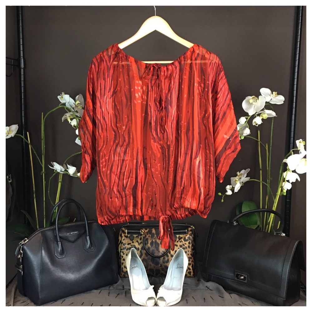 NWT RACHEL ZOE RED TOP - Picture 3 of 5